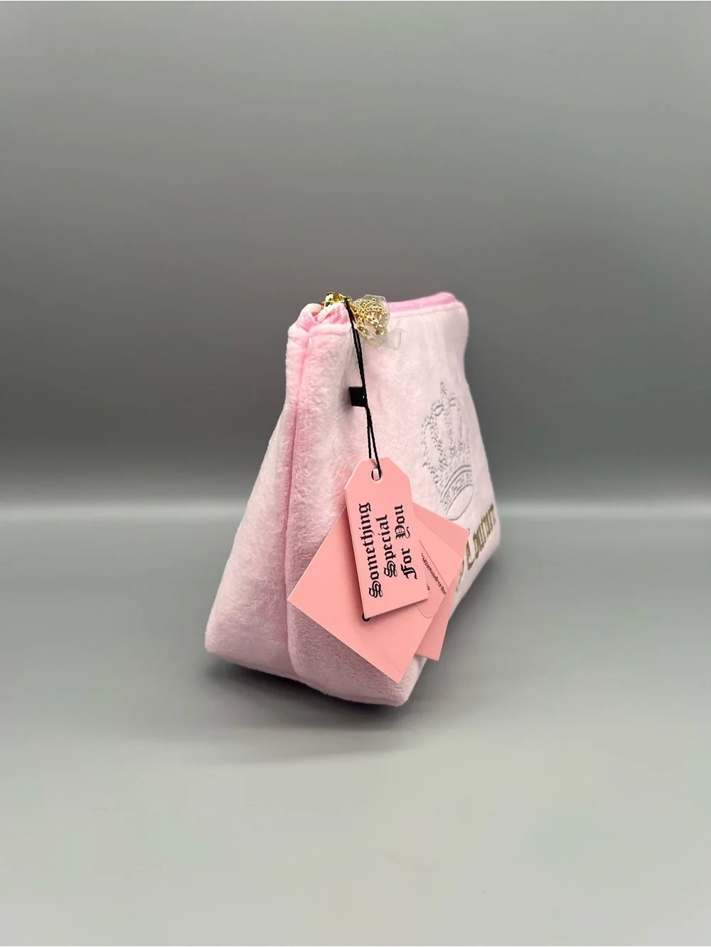 Juicy couture pink velour cosmetics bag